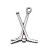 Charms couple pendentifs Hockey bijoux de fabrication de bijoux 26x19mm 10pcs