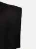 2024 Sexy arrière Split Sans manches sans manches Dres Zipper Black Slim Midi Robes Elegant Female Streetwear Robes 240409