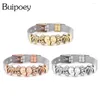 Charm Bracelets Buipoey Trend Liebesherz Edelstahl-Netzarmband für Frauen Bangle weibliche Paarliebhaber Original Uhrengürtel