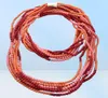 Charming 6strands 4mm multicolor round coral necklace long 101cm fashion jewelry3410240