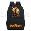 Backpacks Japan Anime Haikyuu Children's Backpack Boys Girls Cartoon Print Schoolbag Harajuku Students Anime Backpacks Back To School Gift