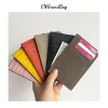 ホルダーカスタマイズされた文字Pebled Cow Leather Ultrathin Portable Small Card Holder 8カードスロットクレジットカードホルダーシンプルウォレット