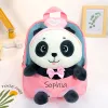 Taschen Personalisierte Panda -Rucksack süße Kinder Kleinkind Rucksack Plüsch Spielzeug Rucksack Snack Reisetasche Vorschulkaschen für Mädchen 15 Jahre