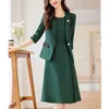 Robes de travail Spring Summer Femmes Vintage Suit Blazer et Sans manchés Dames Loes Workwear Business Interview Formal Two Pieces Sets