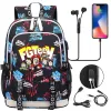 Backpacks New Fgteev School Backpack Student USB Charging Laptop Bags Boys Girls Daily Travel Backpacks Teenager College Mochila