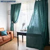 Cortina retrô escuro cortinas de abelhas imitação de algodão e linho semi-cenário para a sala de estar decoração de janelas de jantar