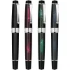 Pens Majohn T5 Piston Metal Fountain Pen Fireworks Iridium Nib EF / F / M 0,38 / 0,5 / 0,7 mm Largecapacité des cadeaux de bureau