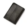 Plånböcker Slim Mini Mens Wallet Pu Leather Trifold Coins Plånböcker Väska för manlig Billfold Business Credit ID Bankkort Fall Nyckelhållare