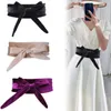 Fashion Women''s Velvet Dress Waist Belts Wide Corset Cinch Belts Ladies Bowknot Self Tie Wrap Around Obi Waist Band Cummerbunds 240410