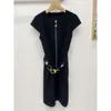 Kadın Moda Tasarımcısı Elbise Kısa Kollu Kadın Moda Markası Uzun Elbise Yemek Yemek İlkbahar/Yaz Yuvarlak Boyun Klasik Dama Tahtası ve Presbbiyopya Desen Elbise