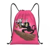 Sacs à provisions Cartoon Cartoon Cuphead Mugman TrawShip pour entraîner des sacs à dos de yoga femmes hommes Sports Sports Sackpack