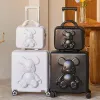 Luggage 18" Inch Travel Suitcase on wheels Men and Women Universal Rolling Trolley Luggage Carryon Makeup Bag Boarding Case