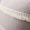 Yastık Tassel45x45 cm beyaz kasa saç dekoratif yumuşak kapak yatak odası için tekstil yatak kullanımı