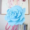 Decorative Flowers Large PE Flat Bottom Rose Wall Background Layout 40cm Foam Flower Head Outdoor DIY Party Supply Wedding Decoration