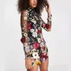 Casual jurken vrouwen zomer bloemen gelaagde bruiloft gasten formele elegante kleding cocktail party swing schattig een lijn mini -jurk