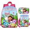 Rugzakken schattige Gabby's Dollhouse Schoolbag -rugzakken voor studenten Girls Back to School Gift Knapsack 3 PCS Set Children School Tassen