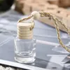 Pendant Essential Car Perfume Bottle Refillable Oil Diffuser Square Round Perfumes Glass Bottles Cars Hanging Decoration Th0168 S