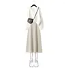 Casual Dresses Two-Piece Women's Sweater Fall och Winter Stick Set Set Mid-Längd Elegant Slimming