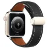 Luxury Leather Magnetic Buckle Strap For Apple Watch 9 8 7 45mm 41mm Ultra 2 49mm Women Gift Leather Band Iwatch Series 6 SE 5 4 44mm 42mm 40mm
