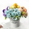 Декоративные цветы 12 головы искусственные шелковые одуванчики Daisy Bouquet Diy Office Home Decoration