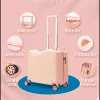 Carry-Ons NEW kids Luggage 18/20inch Lovely Travel suitcase on spinner wheels sit and ride children's travel bag carry on trolley luggage