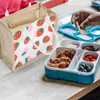 Sacs à manger bento sac en toile Picnic Thermal Lunch Box mignon pour les étudiants en tissu extérieur