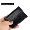 Wallets mens de couro genuíno bancos de crédito de cartão de crédito ID VIP CARTS DO TEMPADORES DE VENSAGEM PARATENDENTES ACESSÓRIOS DE VIAGEM DE VIAGENS BURSA FLIM