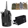 Packs 2023 Tactical Radio Pouch Hunting Walkie Talkie Holder Interphone Hanging Bag Military Molle Nylon Magazine Pouch Pocket Caza