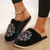 Slippers Femmes Fermed Toe Home Cotton Chaussures 2024 Hiver Keep Warm Flat For Women Indoor Light Ladies Casual Tlides