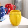 Mugs M Beans Coffee Tea Cups And Cartoon Cute Expression Mark Large Capacity Drinkware Christmas Gift Y200104 Drop Delivery Home Gar Dhuya