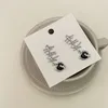 Dangle Earrings MENGJIQIAO Wholesale Fashion Design Irregular Metal Drop For Women Trendy Rhinestone Black Heart Brincos Jewelry Gifts