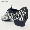 Dance Shoes 2024 Rhinestones Men's Latin 4cm 2cm Customized Split Flexible Outsole Ballroom Salsa For Men