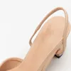 Sandales pour femmes sandales d'été talons hauts chaussures en cuir pour femmes basique 2024 Nouveau épissage d'épissage classique sandales sandales chaussures mode femmes chaussures d'été sandales