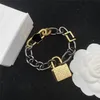 Luxe gouden slot Cubaanse ketting ketting roestvrijstalen brief metalen links armband in elkaar grijpende sloten kettingen voor vrouwelijke mannen sieraden sets met cadeaubon