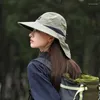 Berets H117 Sunshade Шляпа летние дышащие шляпы ковша защита на открытом воздухе на открытом воздухе быстро сушилка солнцезащитная кепка