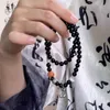 Geomancy Accessoire New Chinese Style Obsidian Perlen -Armband mit Glück, Koi Gourd, Sier Bell -Armband, Ehepaargeschenk, Männer- und Frauenausgabe