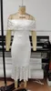 Sukienki swobodne puchliwie biała koronkowa sukienka na bal maturę z ramion syrena bodycon dla kobiet eleganckie imprezowe zabiegi