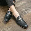 Dress Shoes European Station Men High End Block Casual Fashion Leather Black Brown Sizes 38-46