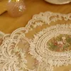 Table Cloth Retro Oval Lace Placemat Multifunction School Office