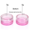 Grade Plastic Container Food Cire 3G / 5G Bottom Round Bott Crème Boîte de bouteille de bouteille de bouteille de cosmétique Boutelles Boutelles 11 Couleurs Th0035 ES S