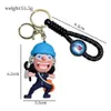 Cartoon Keychain pirate tissé mignon avec de nombreux clés de poupée, porte-clés de pendentif, couples