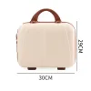 Suitcases Small Hand Luggage 14inch Elastic ABS Carrying Suitcase Travel Cosmetic Bag Portable Makeup Bag for Girls Storage Organizer