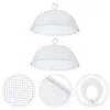 Dinnerware Sets 2 Pcs Wrought Iron Table Cover Customizable Silicone Covers Mesh Dome Tent Round