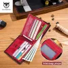 Wallets BULLCAPTAIN RFID Blocking Men's Leather Wallet Bifold Slim Wallet Multicard Card Holder ID Wallet QB 05