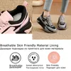 Casual schoenen fujin 6 cm stretch stof echt lederen platform dikke sneaker gemengde kleur dikke zool lente herfst vulcanisatie zomer