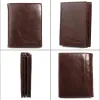 Wallets Vintage Genuine Leather Travel Wallet for Men Vertical Card Holder RFID Blocking Money Bag Purse Man