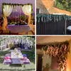 Dekorativa blommor JFBL 4 PCS Flower Garland Wisteria Artificial Fake Vine Silk Ivy Plants for Wedding