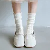 Mulheres meias verão japonês japonês fino feminino feminino laca algodão algodão confortável e respirável Tubo médio meninas Sox