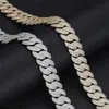 Jwy Hip Hop Jewelry Men Nuevos diseños de 18 mm Collares de latón de oro y plateado de oro y plata