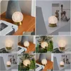 Bordslampor Deco Noel Crystal Bedside Lamp Nordic Decor Ceramic Stone Taccia Handgjorda droppleverans DHSFI